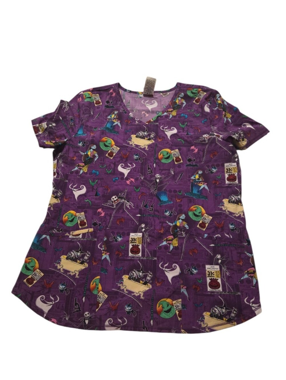 Disney Nightmare Before Christmas Scrub Top